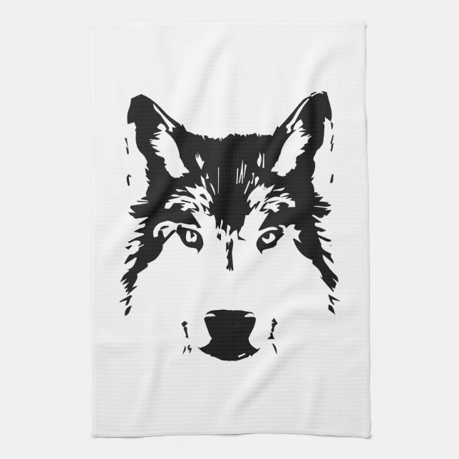 Wolf head towel (Vertical)