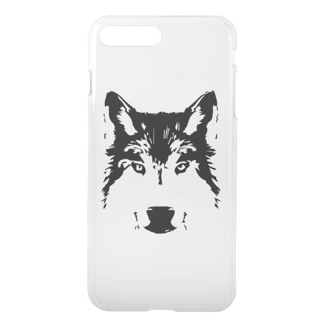 Wolf head uncommon iPhone case (Back)