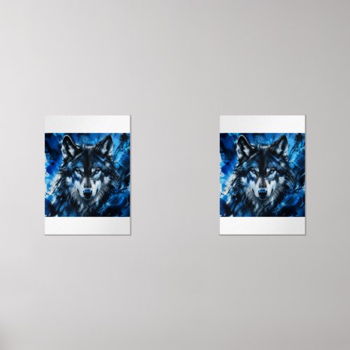 Wolf head wall art sets