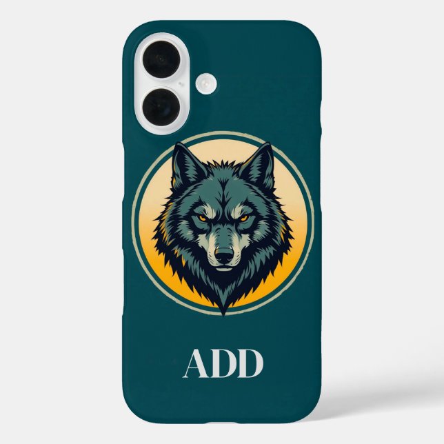 Wolf Head with a Circular Background Case-Mate iPhone Case (Back)