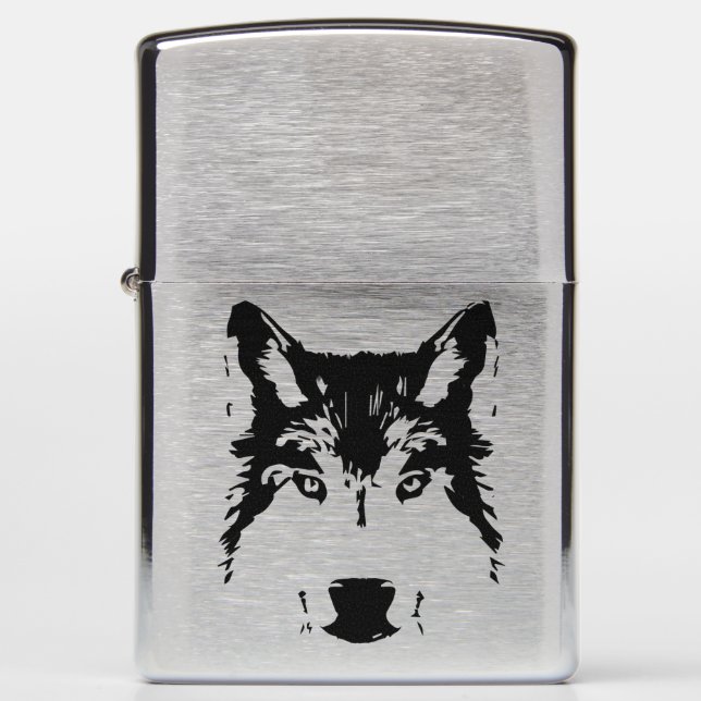 Wolf head zippo lighter (Front)