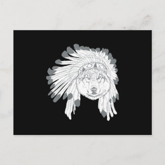 Wolf Headdress Postcard