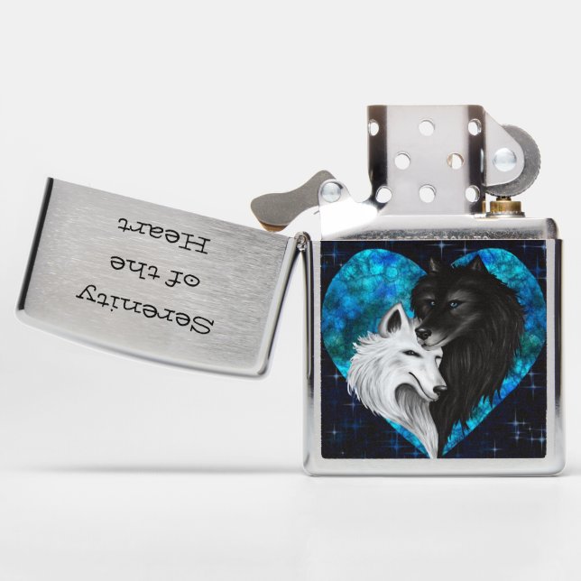 Wolf Heart - Zippo Lighter (Opened)