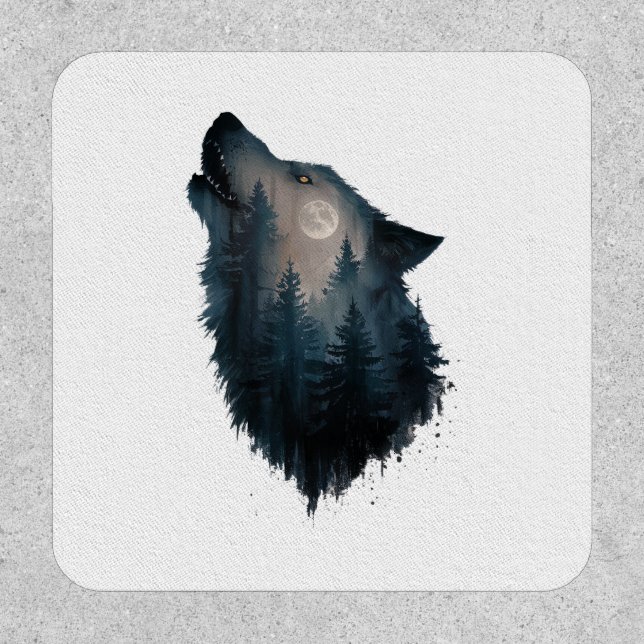 Wolf Howl Forest Moon Patch (Front)