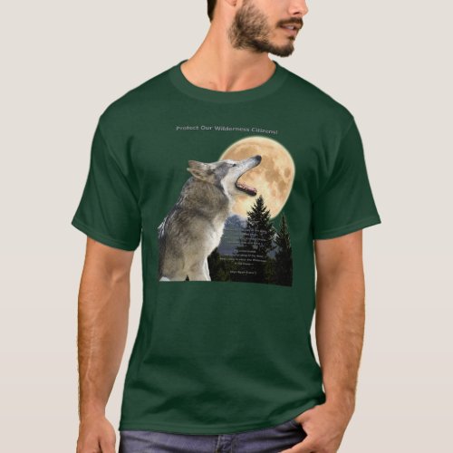 WOLF HOWL  POEM Wolf Protection T_Shirt