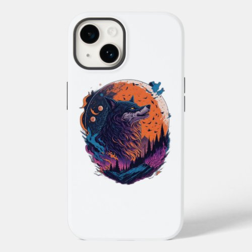 Wolf Howl Vintage  Case_Mate iPhone 14 Case
