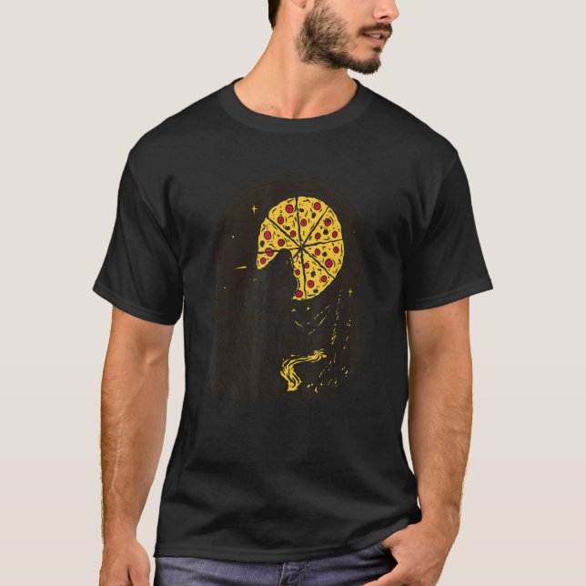 Wolf Howling At Full Pizza Moon Wolves Wolf Animal T-Shirt (Front)