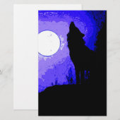 Wolf Howling at Moon (Front/Back)