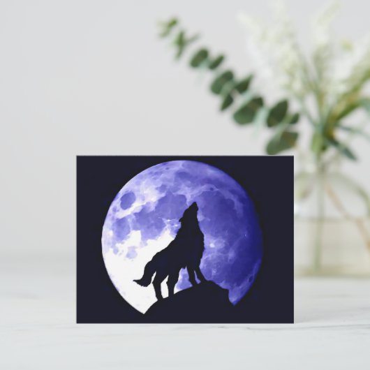 Wolf Howling at Moon (Standing Front)