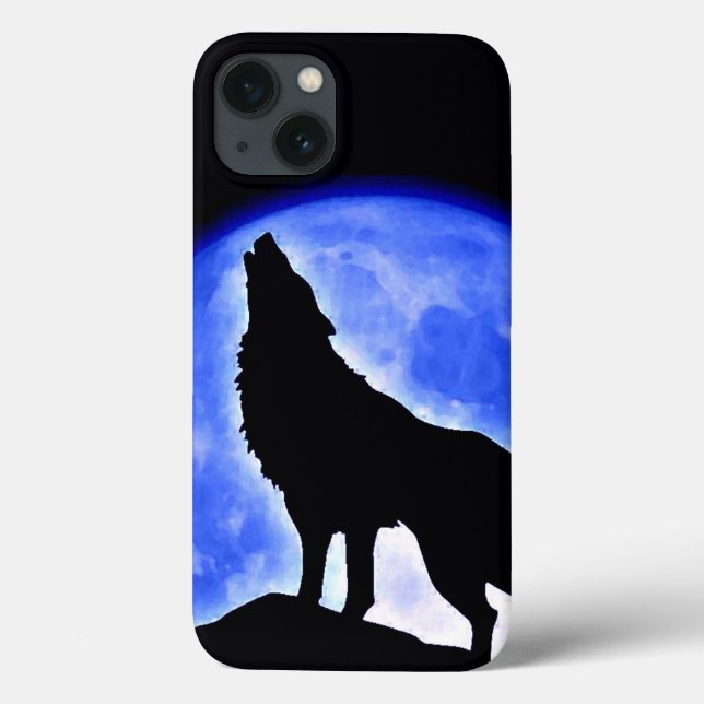 Wolf Howling at Moon Case-Mate iPhone Case (Back)