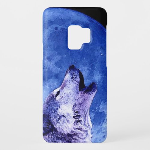 Wolf Howling at Moon Case_Mate Samsung Galaxy S9 Case