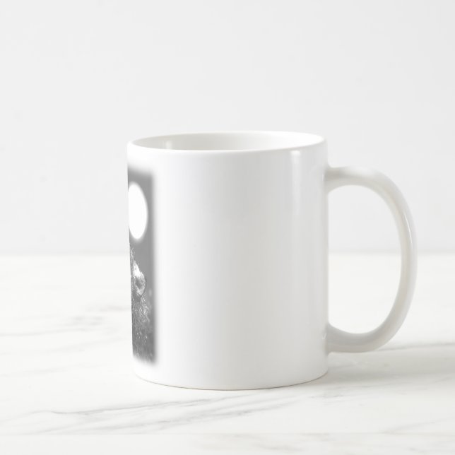 Wolf Howling at Moon Coffee Mug (Right)