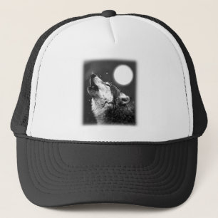 Wolf Howling at Moon Trucker Hat