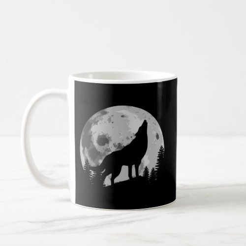 Wolf Howling At The Big Moon Coffee Mug