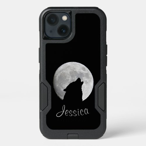 Wolf Howling at The Full Moon Your Name iPhone 13 Case