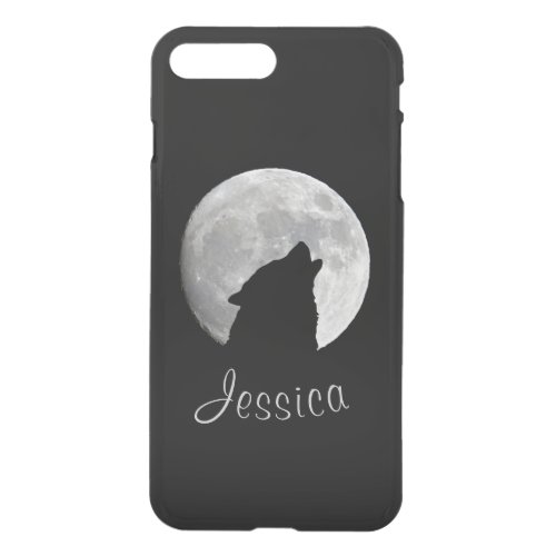 Wolf Howling at The Full Moon Your Name iPhone 8 Plus7 Plus Case