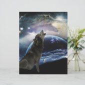 Wolf howling at the moon (Standing Front)