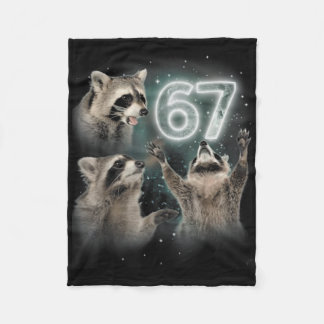 Wolf Howling At The Moon 67 6 7 Halloween 67 Wolf Fleece Blanket