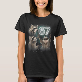 Wolf Howling At The Moon 67 6 7 Halloween 67 Wolf T-Shirt