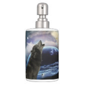 Wolf howling at the moon bathroom set (Front)