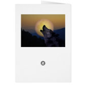 Wolf howling at the moon cards (Back)