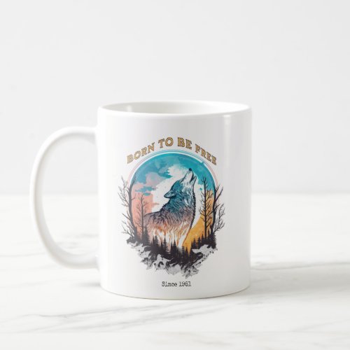 Wolf Howling at the Moon Coffee Mug