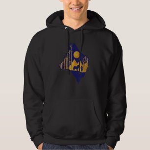 Wolf Howling At The Moon Mountain Wolves Animal Fa Hoodie