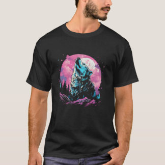 Wolf Howling At The Moon National Park Wildlife Al T-Shirt