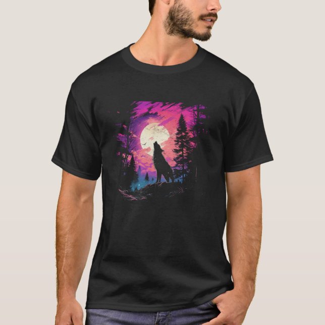 Wolf Howling At The Moon National Park Women s Ala T-Shirt (Front)