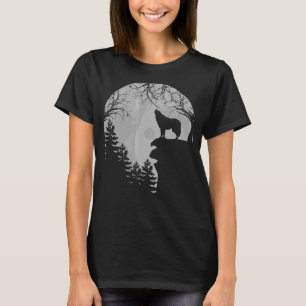 Wolf Howling At The Moon T-Shirt