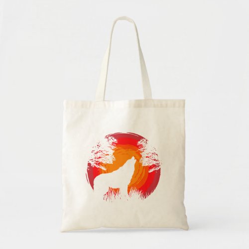 Wolf Howling at the Sun Tote Bag