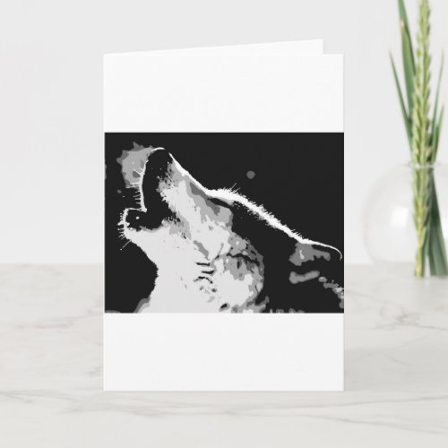 Wolf Howling Card