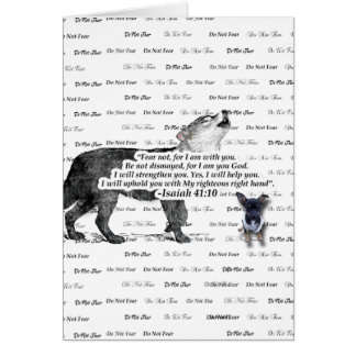 Wolf Howling Chihuahua - Do Not Fear - Faith Black Cards