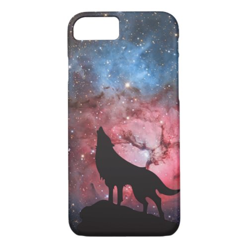 Wolf Howling in Galaxy iPhone 87 Case