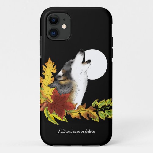 Wolf Howling Moon iPhone 11 Case
