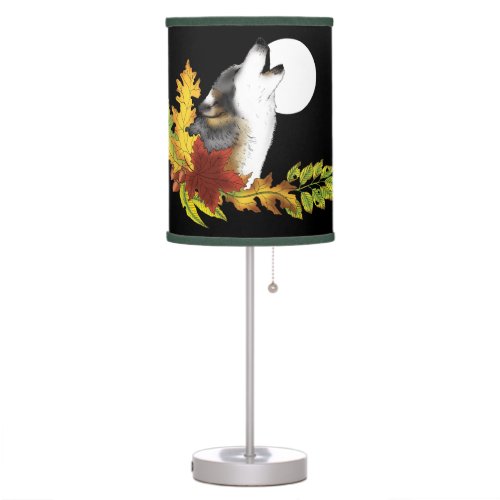 Wolf Howling Moon Table Lamp