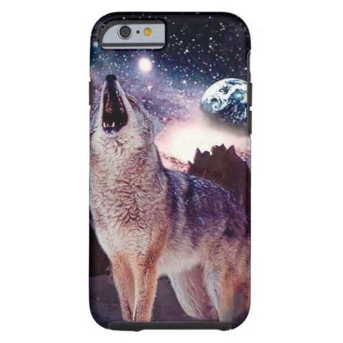 Wolf howling through the universe tough iPhone 6 case