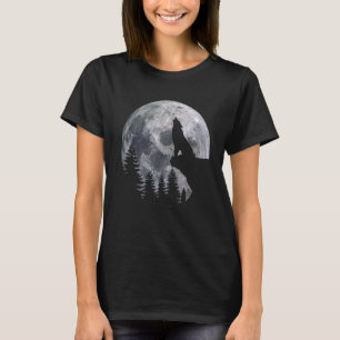 wolf howling under the moon light T-Shirt