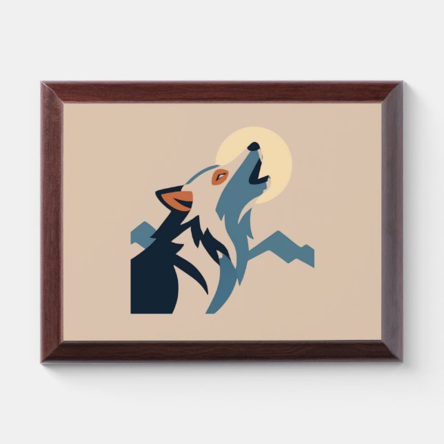 Wolf Howling - Unleash the Alph Award Plaque (Horizontal)