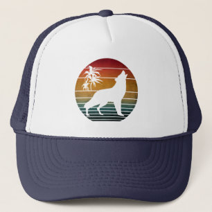 wolf howling vintage  trucker hat