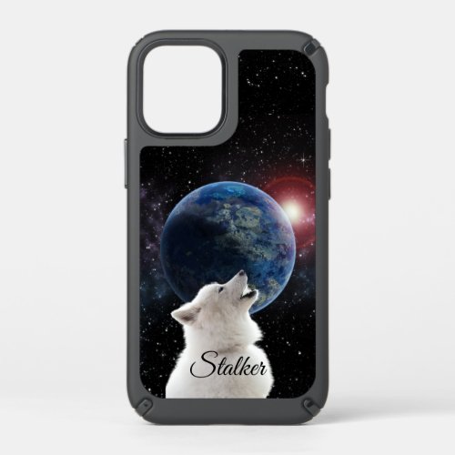 Wolf Howls Blue Moon Nebula Galaxy Scary Night Sky Speck iPhone 12 Mini Case