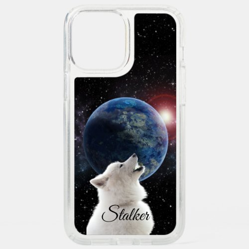 Wolf Howls Blue Moon Nebula Galaxy Scary Night Sky Speck iPhone 12 Pro Max Case
