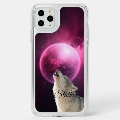 Wolf Howls Red Moon Sky Nebula Galaxy Scary Night Speck iPhone 11 Pro Max Case