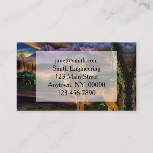 Wolf hunting in mountain business card