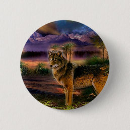 Wolf hunting in mountain button