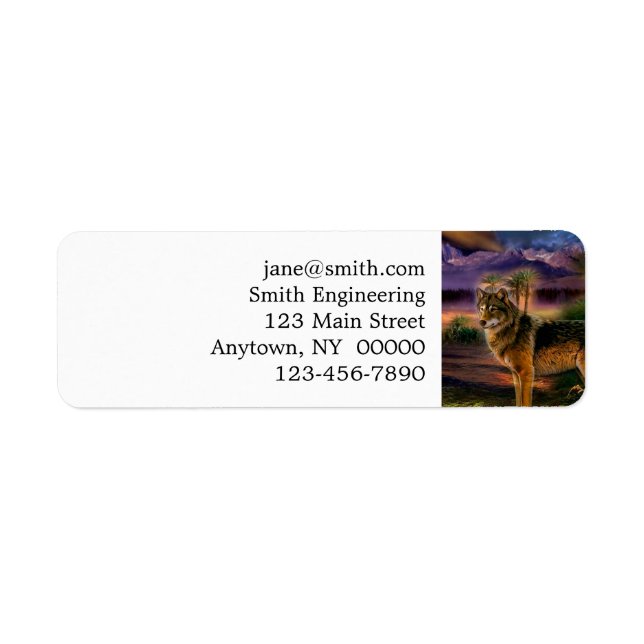 Wolf hunting in mountain label (Front)