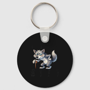 Wolf i don't feel like i'm getting older keychain
