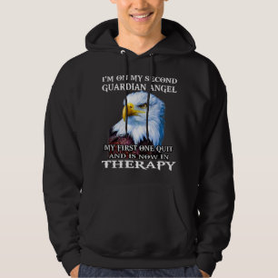 Wolf Im On My Second Guardian Angel My First One Q Hoodie