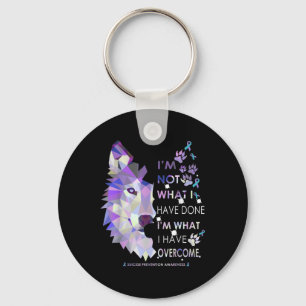 Wolf Im What I Have Overcome Suicide Prevention Aw Keychain