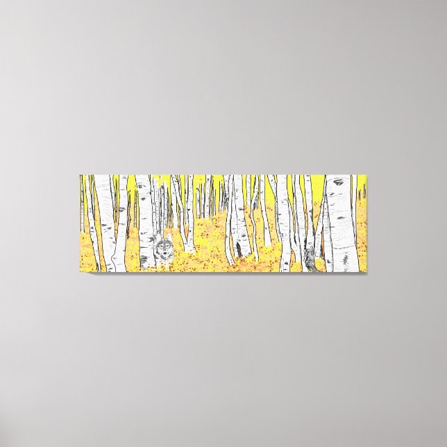 Wolf In Autumn Woods Canvas Print (Front)